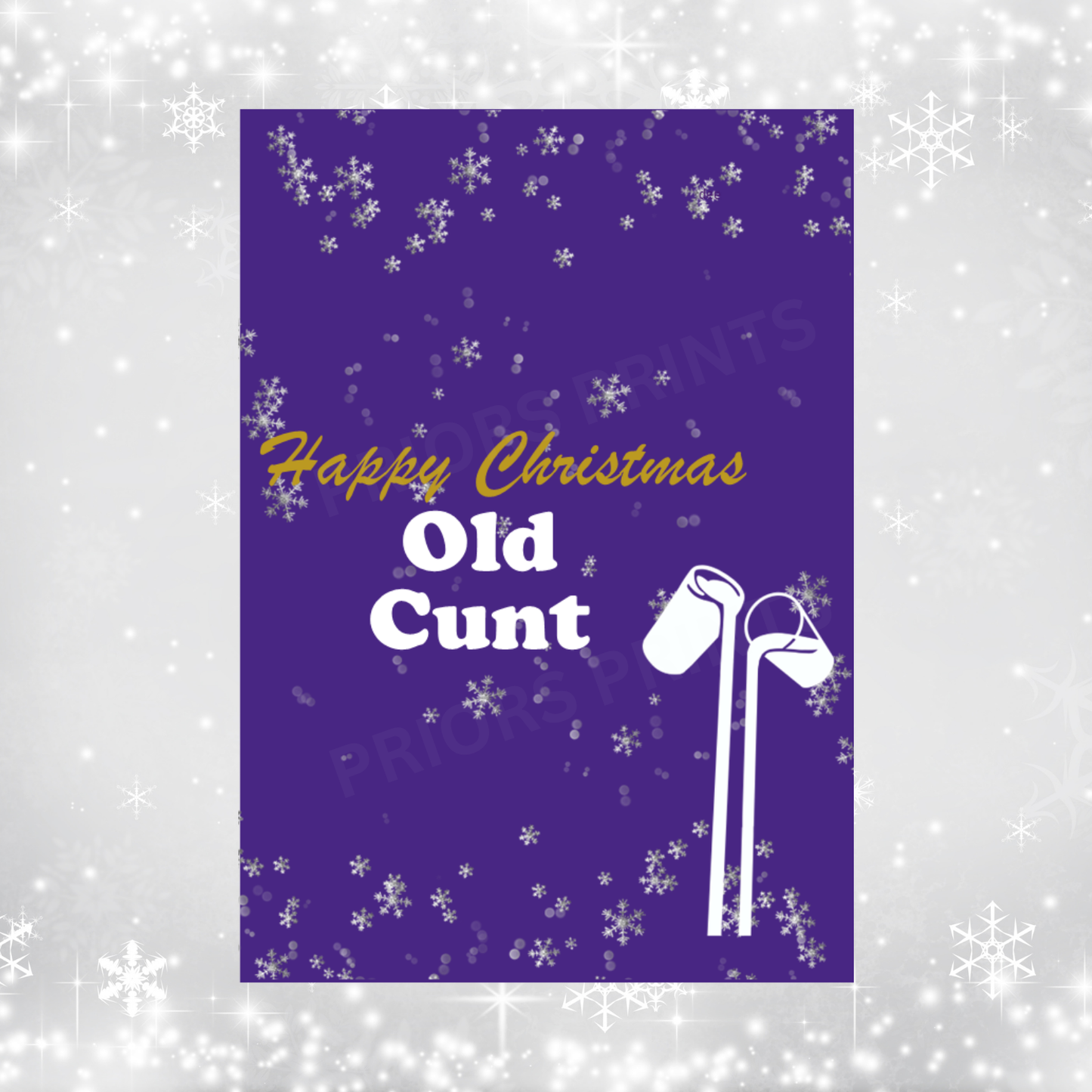 Cadburys Dairy Milk Christmas Chocolate Bar Wrapper with Swear Words