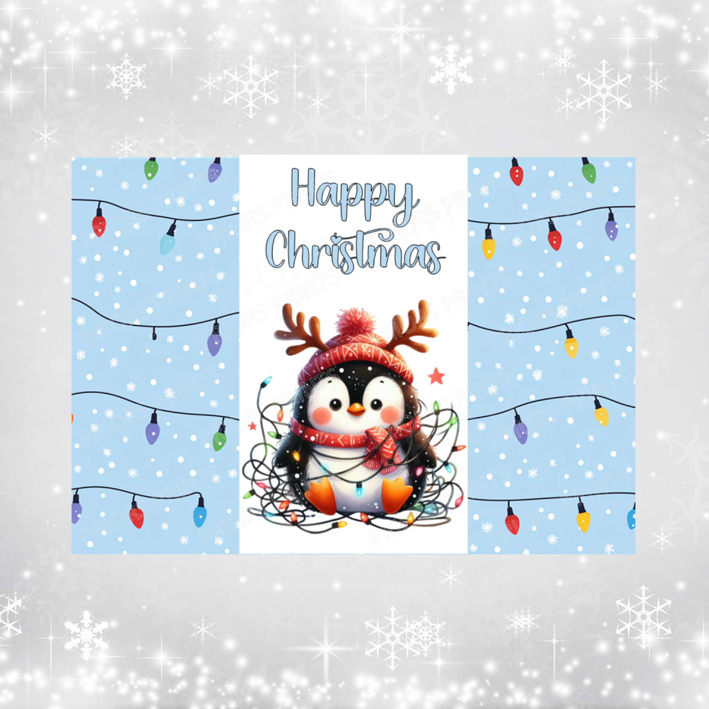 Cute Animals Christmas Chocolate Bar Wrapper