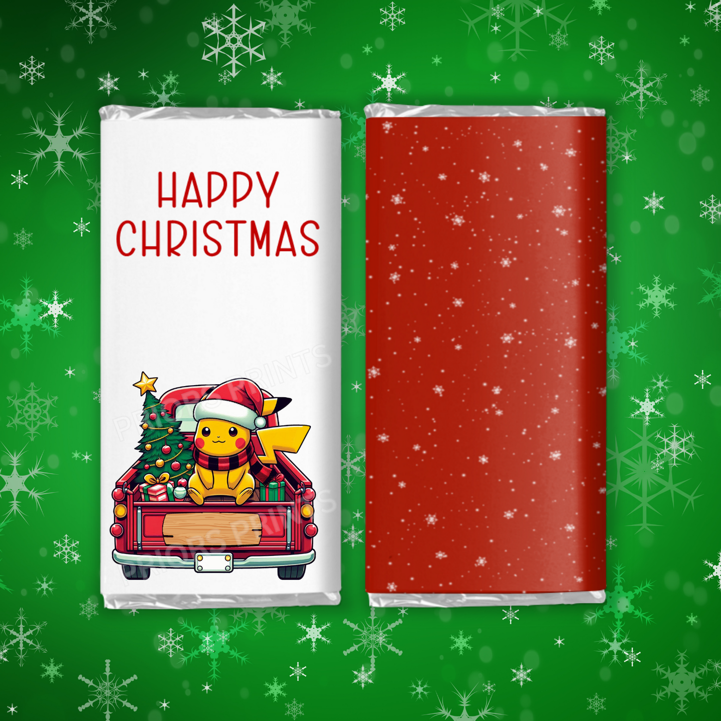 Characters in Truck Christmas Chocolate Bar Wrapper