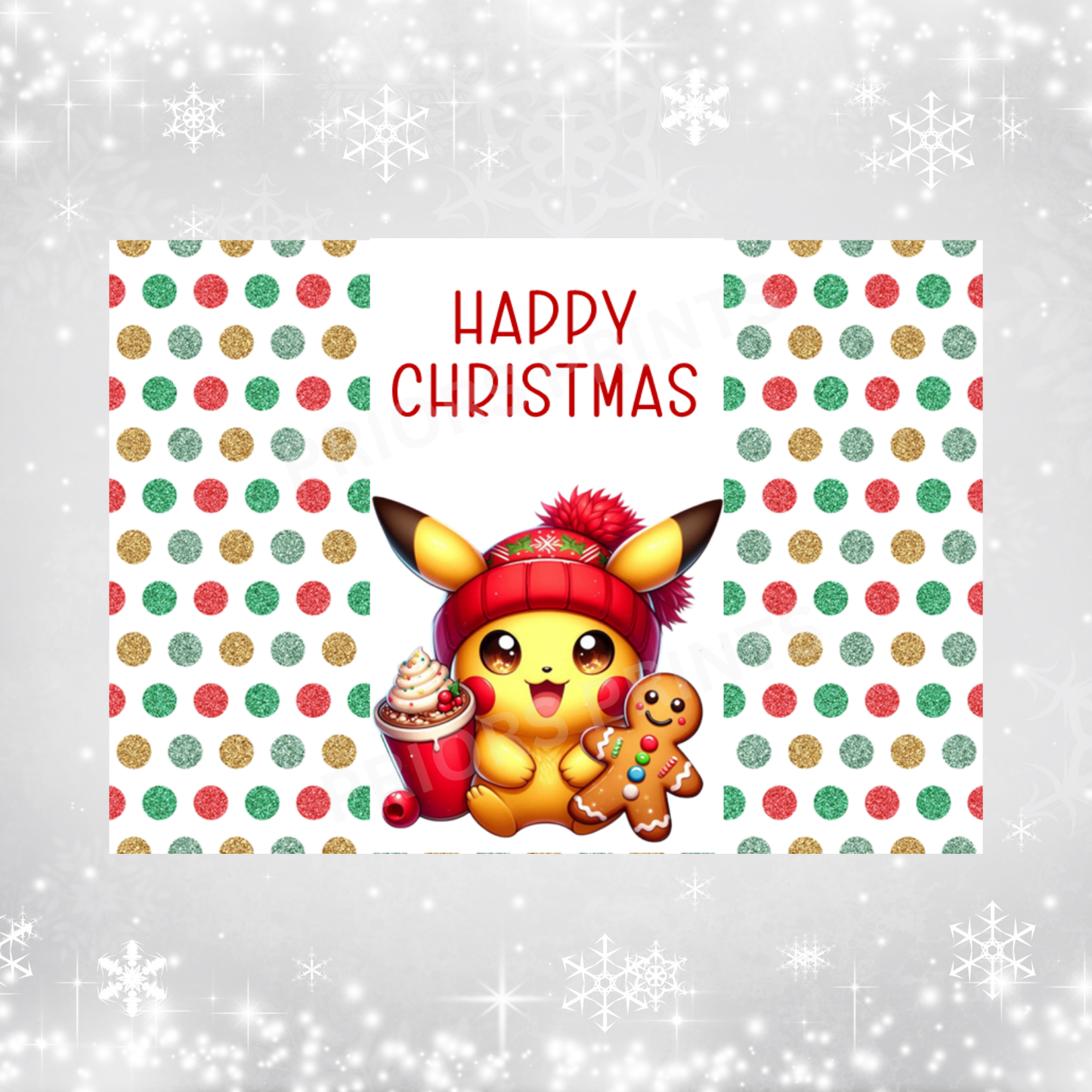 Cute Character Christmas Chocolate Bar Wrapper