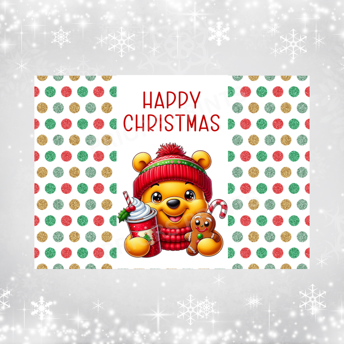 Cute Character Christmas Chocolate Bar Wrapper