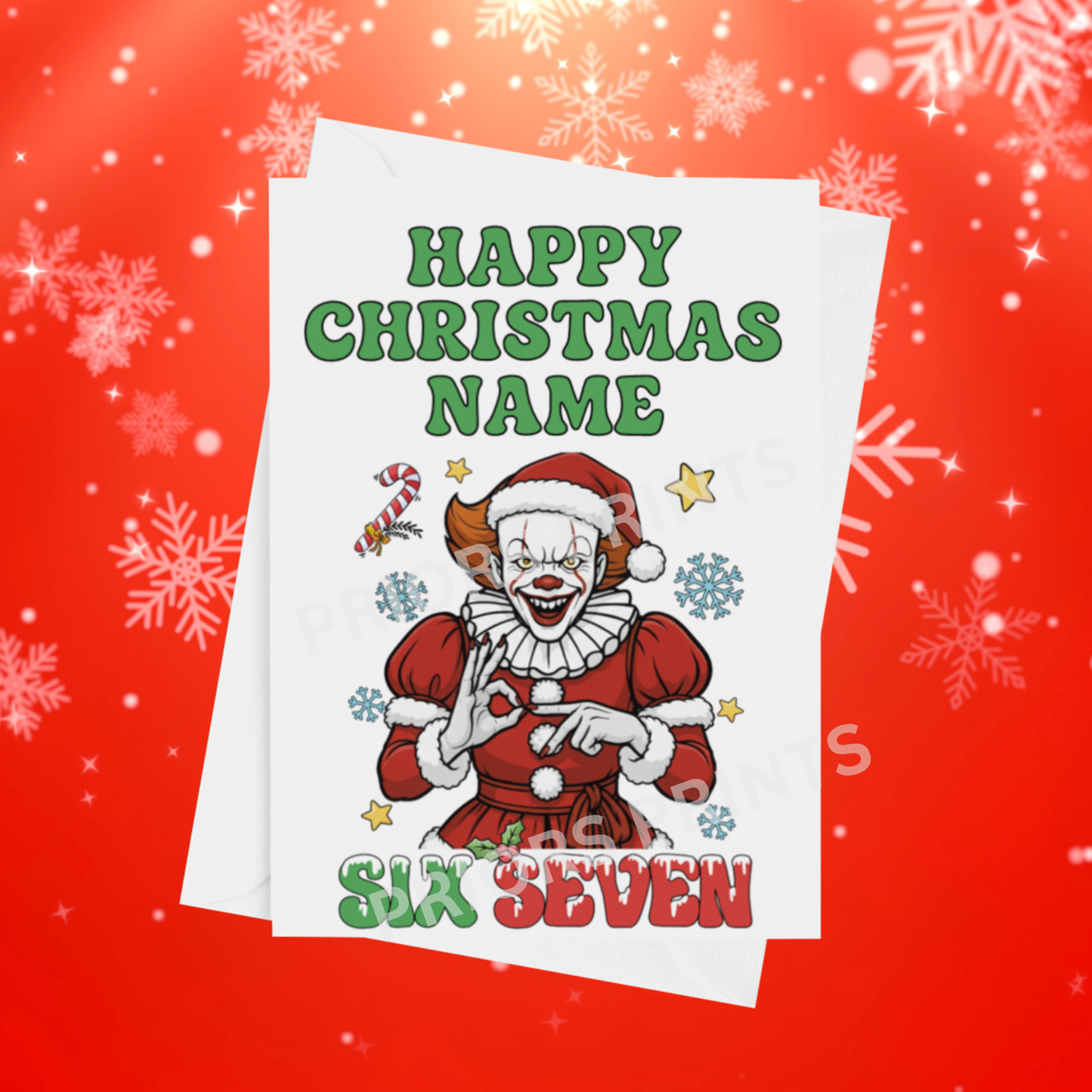 67 Character Personalised Christmas Card