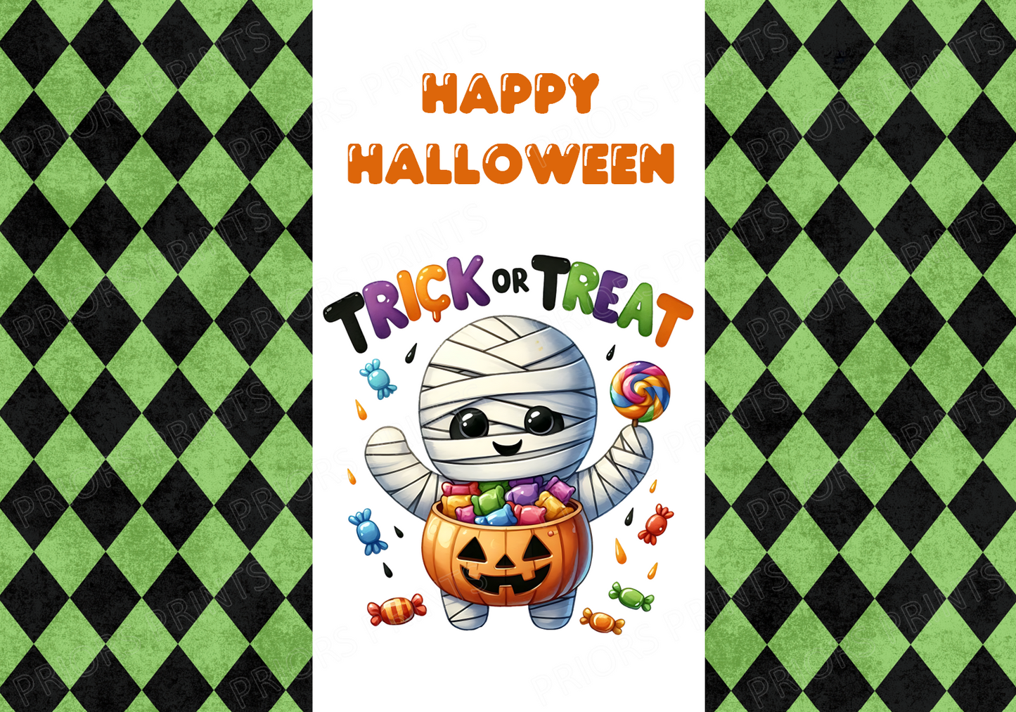 Trick or Treat Halloween Chocolate Bar Wrappers