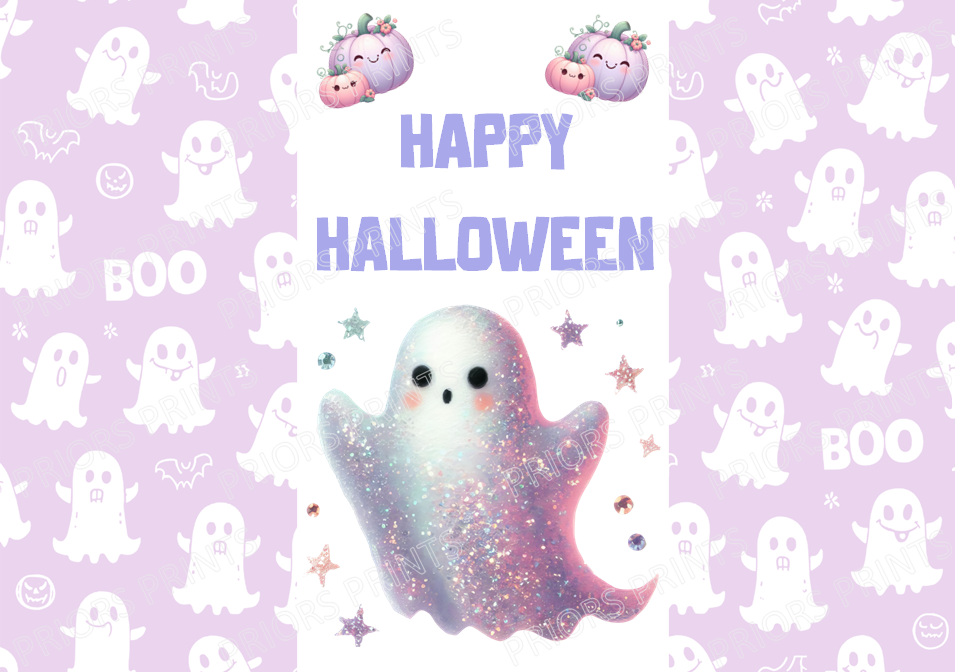 Pastel Halloween Chocolate Bar Wrappers