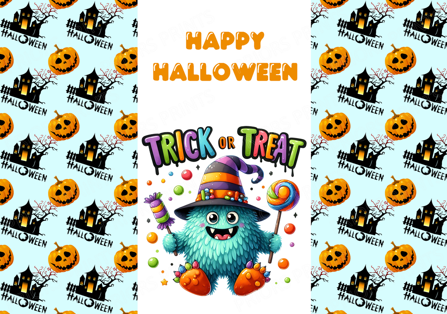 Trick or Treat Halloween Chocolate Bar Wrappers