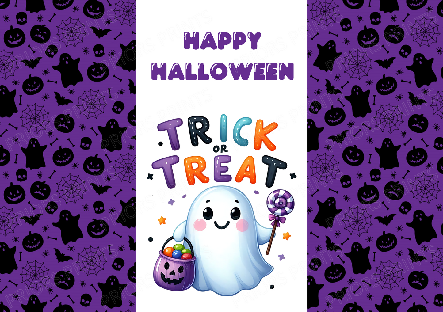 Trick or Treat Halloween Chocolate Bar Wrappers