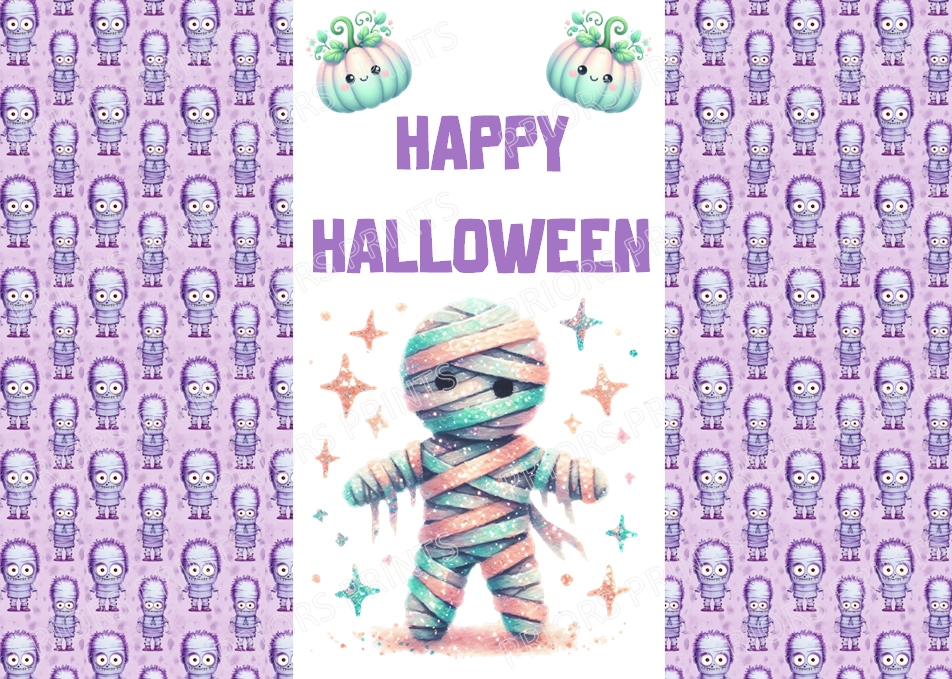 Pastel Halloween Chocolate Bar Wrappers