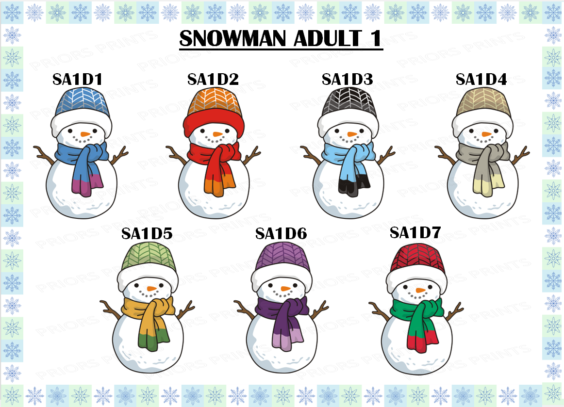 Personalised Snowman Family Christmas Card