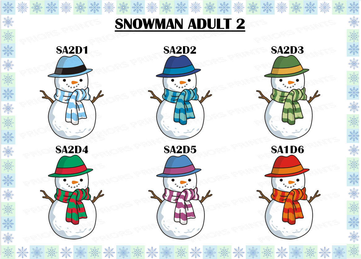 Personalised Snowman Family Christmas Card