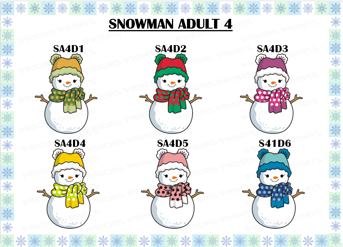 Personalised Snowman Family Christmas Card