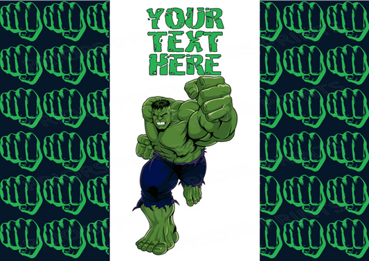Hulk Chocolate Bar Wrappers- To add own Text