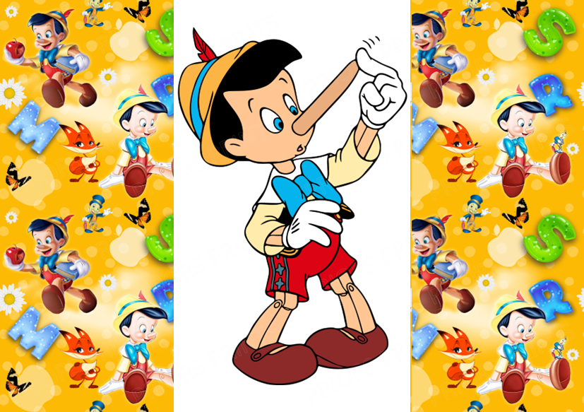 Pinocchio Chocolate Bar Wrapper- Plain (No Text)
