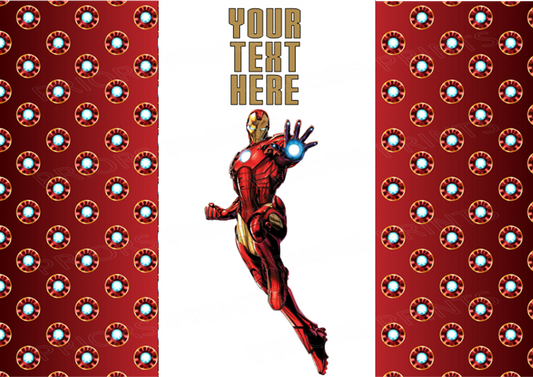 Iron Man Chocolate Bar Wrappers- To add own Text