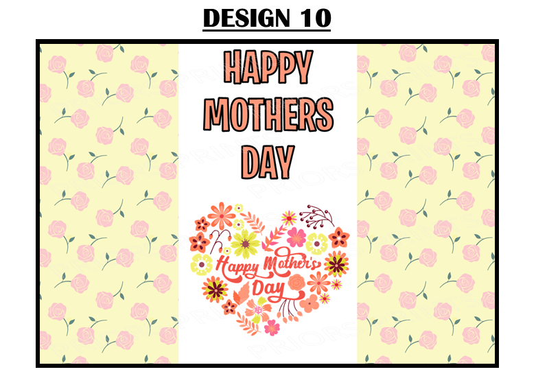 Mothers Day Flowers Chocolate Bar Wrappers