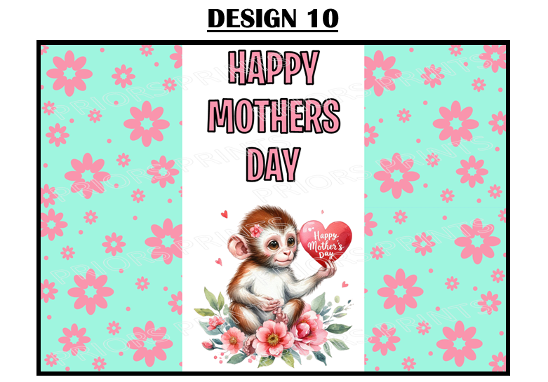 Mothers Day Animals Chocolate Bar Wrappers