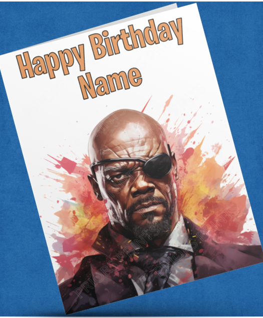 Personalised Watercolour Avengers/Superhero Character Birthday Card (Marvel / DC)