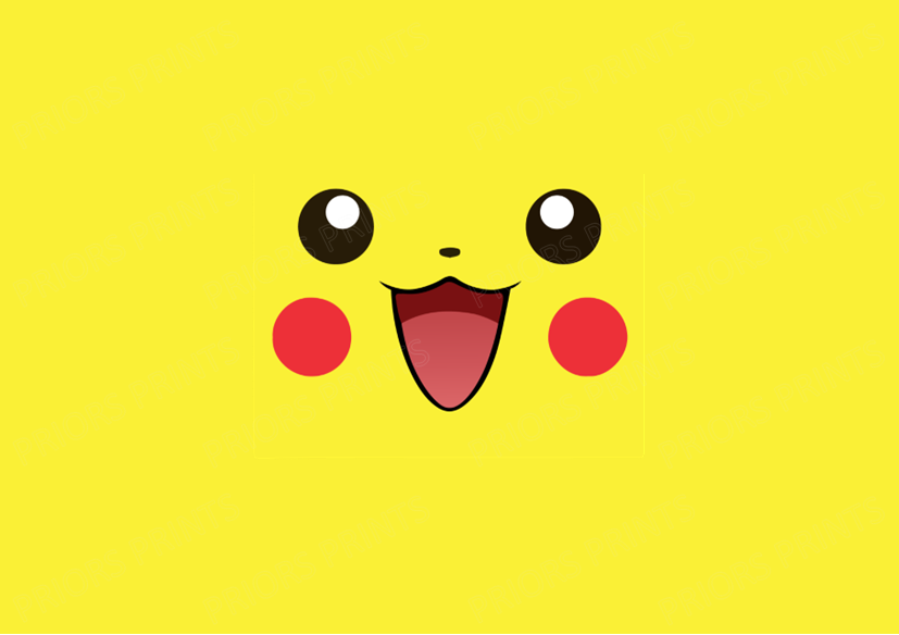 Pokemon Faces Chocolate Bar Wrapper- Plain (No Text)