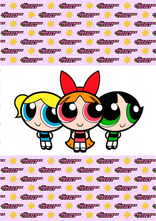 Power Puff Girls Chocolate Bar Wrapper- Plain (No Text)