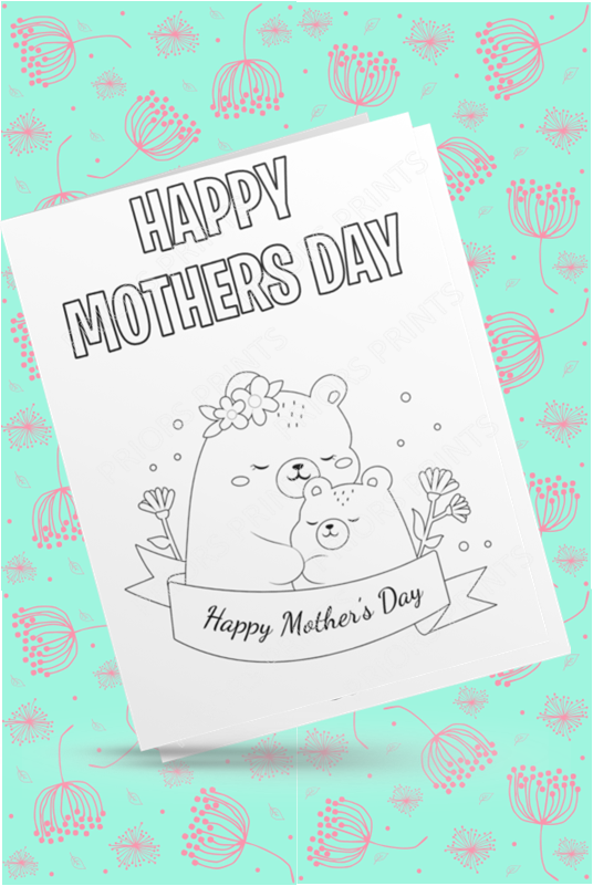 Colour Your Own Mothers Day Cards Cards