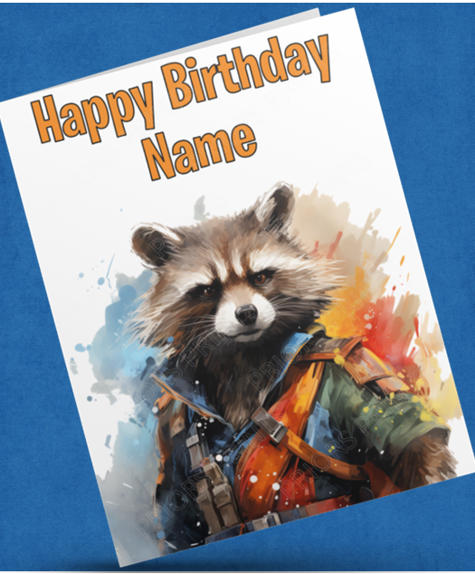 Personalised Watercolour Avengers/Superhero Character Birthday Card (Marvel / DC)