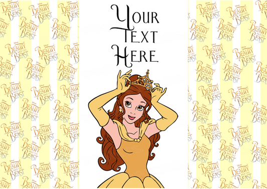 Beauty & The Beast Chocolate Bar Wrappers- To add own Text