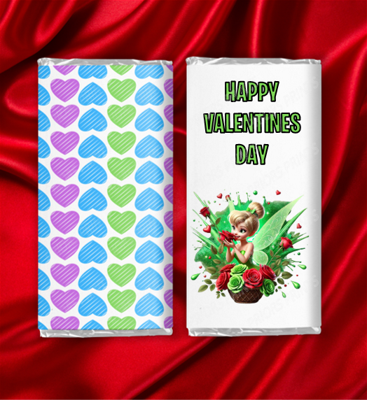 Tinkerbell Valentines Chocolate Bar Wrapper