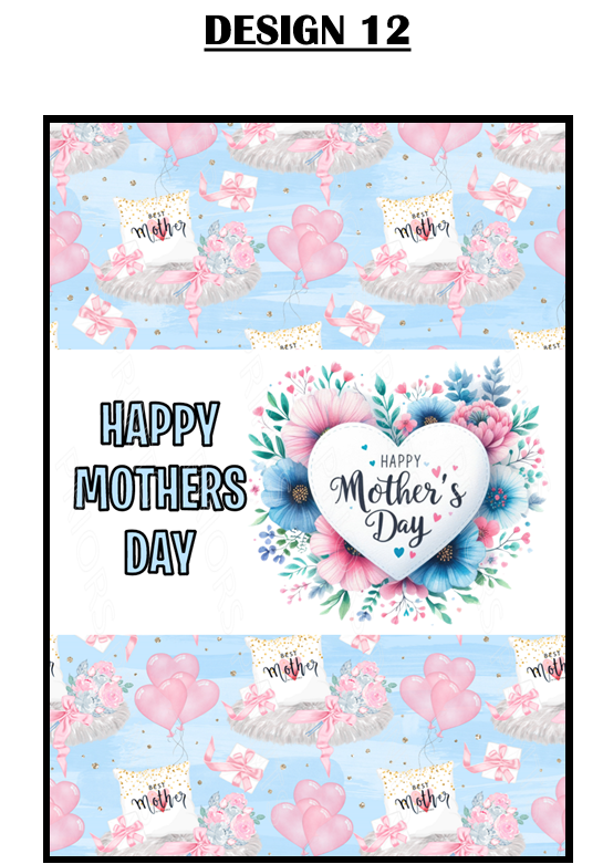 Mothers Day Flowers Chocolate Bar Wrappers