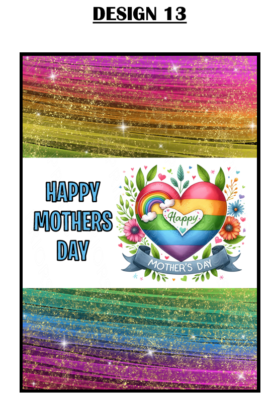 Mothers Day Flowers Chocolate Bar Wrappers