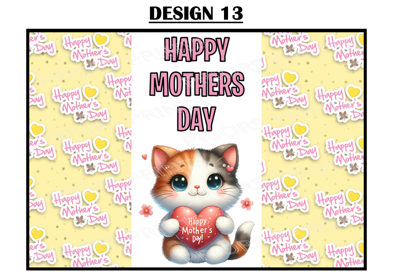 Mothers Day Animals Chocolate Bar Wrappers