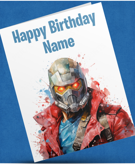 Personalised Watercolour Avengers/Superhero Character Birthday Card (Marvel / DC)