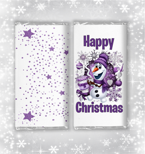 Olaf Christmas Chocolate Bar Wrapper