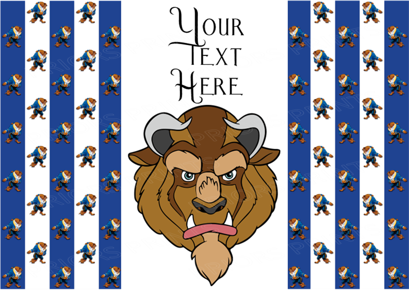 Beauty & The Beast Chocolate Bar Wrappers- To add own Text