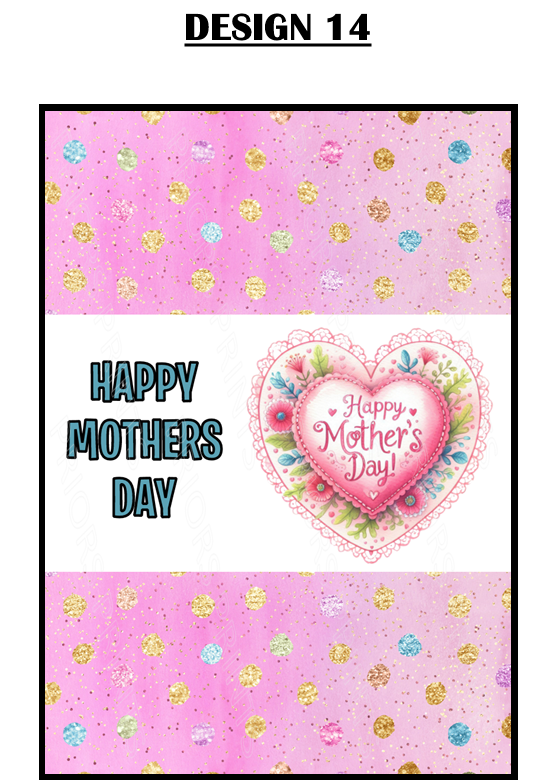 Mothers Day Flowers Chocolate Bar Wrappers