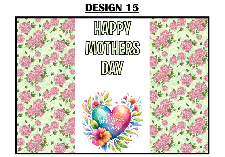 Mothers Day Flowers Chocolate Bar Wrappers