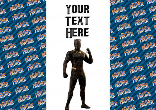 Black Panther Chocolate Bar Wrappers- To add own Text