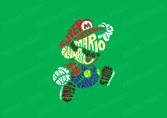 Super Mario Chocolate Bar Wrapper- Plain (No Text)
