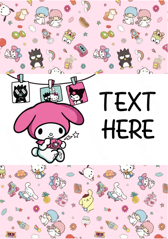 My Melody, Badtz Maru, Keroppi, Hello Kitty & Kuromi Chocolate Bar Wrappers (Sanrio- Hello Kitty & Friends)