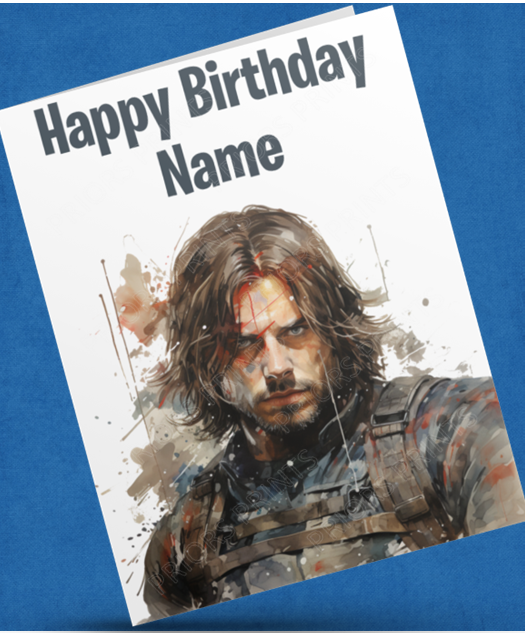 Personalised Watercolour Avengers/Superhero Character Birthday Card (Marvel / DC)