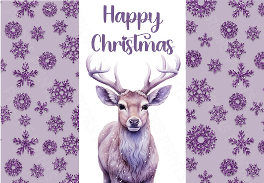 Purple Christmas Chocolate Bar Wrapper