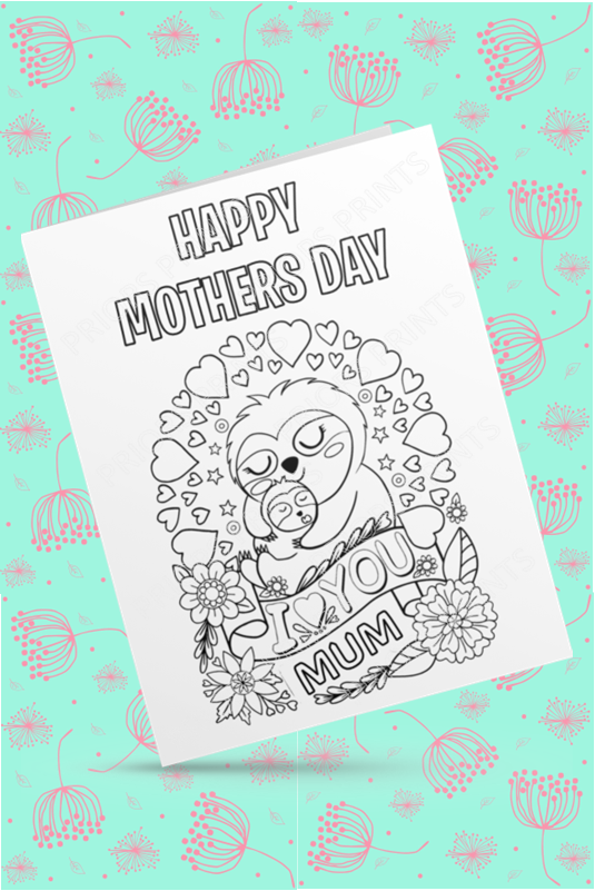 Colour Your Own Mothers Day Cards Cards