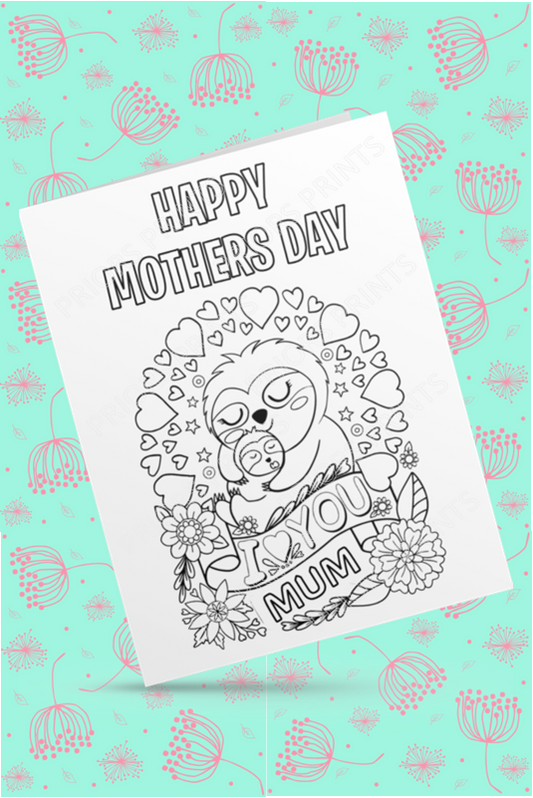 Colour Your Own Mothers Day Cards Cards