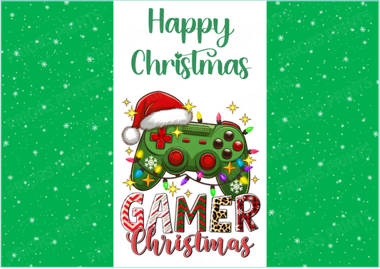 Gamer Christmas Chocolate Bar Wrapper