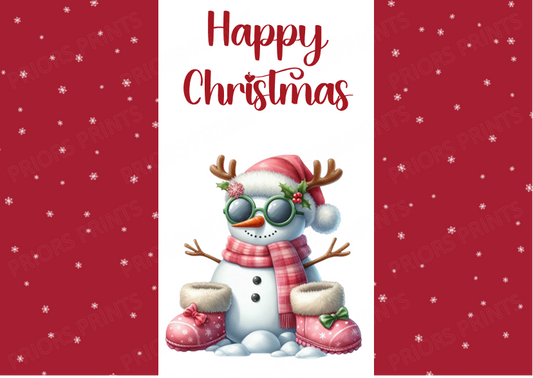 Funny Snowman Christmas Chocolate Bar Wrapper