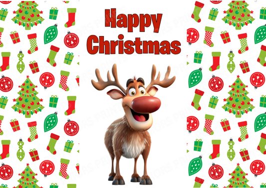 Younger Child Santa & Rudolph Christmas Chocolate Bar Wrapper- Matches Santa Letter, Certificates & Scratch Cards