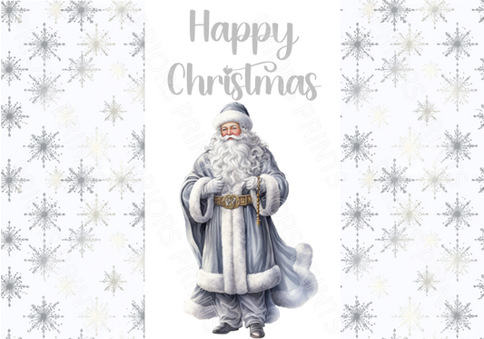 Silver Christmas Chocolate Bar Wrapper
