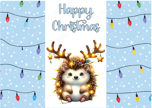 Cute Animals in Christmas Lights Chocolate Bar Wrapper