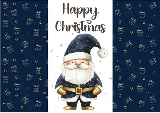 Navy & Gold Christmas Chocolate Bar Wrapper