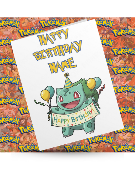 Pokemon Personalised Birthday Card