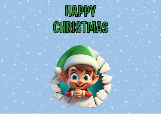 Peeking Christmas Chocolate Bar Wrapper