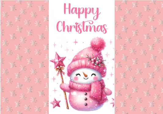 Pink Sparkles Christmas Chocolate Bar Wrapper